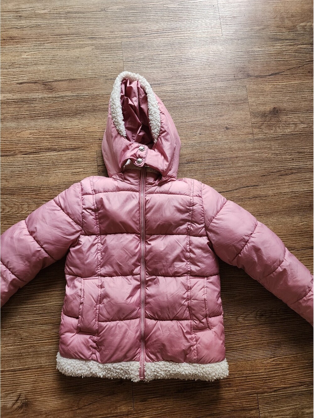 Size M - Sam Edelman Girls Pink Hooded Jacket